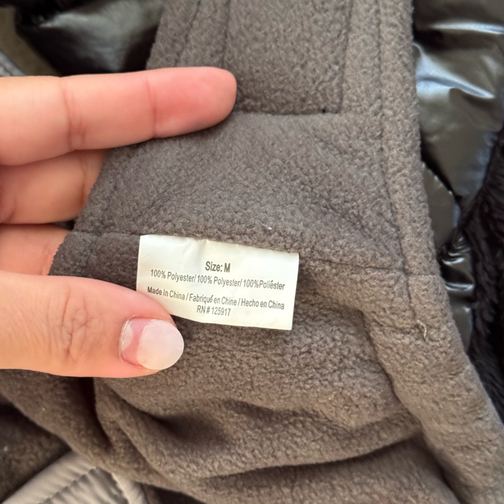 Gray and Black Dog Puffer Jackets - Picture 3 of 6